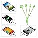 USB Cable, 4 in 1 Multiple Universal USB Charging Cable 3ft(1M) with 8 Pin Lighting / 30 Pin / Micro USB Ports for iPhone, iPad, Samsung Galaxy, Note and most Android phones, Tablet (Green)