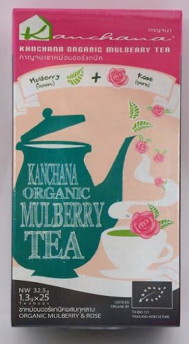 100% Premium Organic Mulburry Tea with Rose Tea,25-count Teabags (32.5g.)