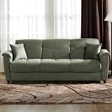 Aspen Three Seat Sleeper Sofa in Sage