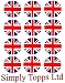 from Simply Topps 12 Union Jack rice paper fairy / cup cake 40mm toppers pre cut decoration Made by Simply Topps Ltd Matching Wraps Available