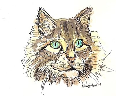 "Mouser" Cat Watercolor Print