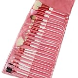 niceEshop(TM) 20-Pieces Professional Cosmetic Brush Set with Pouch,Set of 20 Brushes and 1 Pouch-Pink