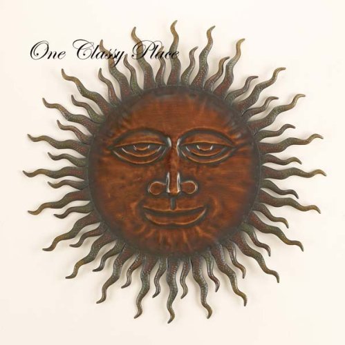 Copper Cosmic Sun Wall Decor Sclupture