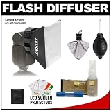 Zeikos Universal Soft Box Flash Diffuser with Cleaning Accessory Kit for Nikon Speedlight SB-600, SB-900 & D3000, D3100, D5000, D7000, D90, D300s, D3, D3s, D3x Digital SLR Cameras