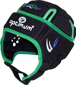 OPTIMUM Adult Hedweb Classic Tribal Headguard, Black/Green, S