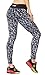 Zumba Women's Standard Wide Waistband Print Legging with Compression, Back to Black, S