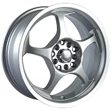 Akita Racing AK-90 490 Hypersilver Wheel with Machined Lip (17x7) by Akita Racing