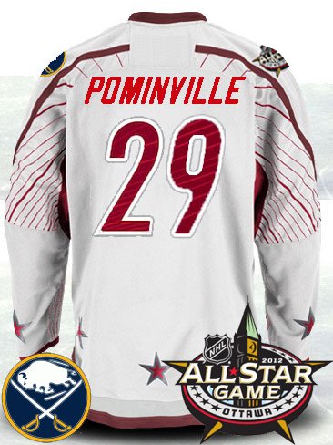 2012 All Star EDGE Buffalo Sabres Authentic NHL Jerseys #29 Jason Pominville Hockey WHITE Jersey Size 54 (ALL are Sewn On)