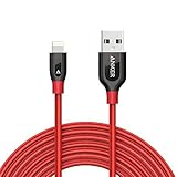 Anker PowerLine+ ライトニングUSBケーブル Apple MFi認証取得【防弾仕様の高耐久ケブラー素材 / 2重編込の高耐久ナイロン素材 / 結束バンド付属】iPhone、iPad各種他対応 (3.0m レッド)
