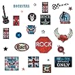 RoomMates RMK1563SCS Boys Rock-n-Roll Peel and Stick Wall Decals