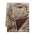 Home Faux Fur Throw Tipped - Brown (50x60")