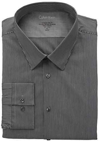 Calvin Klein Men's Xtreme Slim-Fit Stripe Button-Front Shirt
