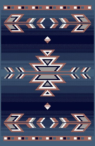 Home Dynamix Area Rugs: Premium Rug: 7053: Blue 5' 3x7' 5 Rectangle