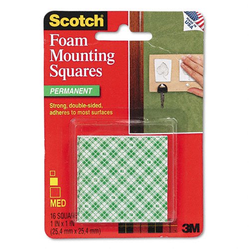 Jensen Distributing 111 Scotch 1-Inch Heavy Duty Mounting Squares 16-Pack