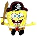 SpongeBob Squarepants Limited Edition BeanStuffed 6 Inch Plush Pirate SpongeBob