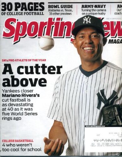 Sporting News December 21 2009 Mariano Rivera/New York Yankees on Cover, College Football, Bowl Guide, Army-Navy Game, Greg Monroe/Georgetown, Ken Griffey Jr/Seattle Mariners