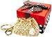 Designer Inspired Golden Classic Satchel Purse Bling Crystals Rhinestone Keychain Key Ring Holder / Handbag Charm w/Gift Box