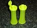 Tupperware MINI SALT PEPPER Shakers 4.5 oz Parrot Green