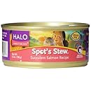 Halo, Spot's Stew for Cats, Succulent Salmon, 5-1/2-Ounce, 12-Can
