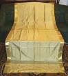 Pair Golden Silk Indian Sari Curtains Drapes Panels Custom made