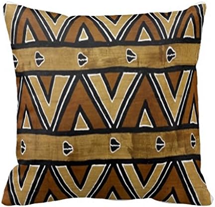 Decorative Pillow Case 18x18" for Soaf Contemporary African Style Design Pillow