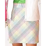 Misses Palm Island Golf Plaid Skorts