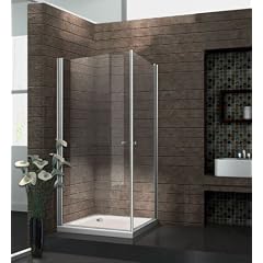 Echt Glas 8 mm Duschkabine Duschabtrennung Dusche Rahmenlos 90 x 90 x 190 cm SPA ohne Duschtasse