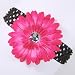 3-in-1 Gerber Daisy Flower Hair Clip Bow on Soft Stretch Crochet Child Headband fits Infant Baby to Toddlers to Youth Girls (Many Colors Available)
