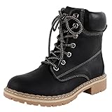 Forever Broadway-3 Women's Combat Lace Up Padded Cuff Martin Boot 7 Eyes Waterproof Slip-Resistant Hiking Outdoor Work Shoes Ankle Short Boot