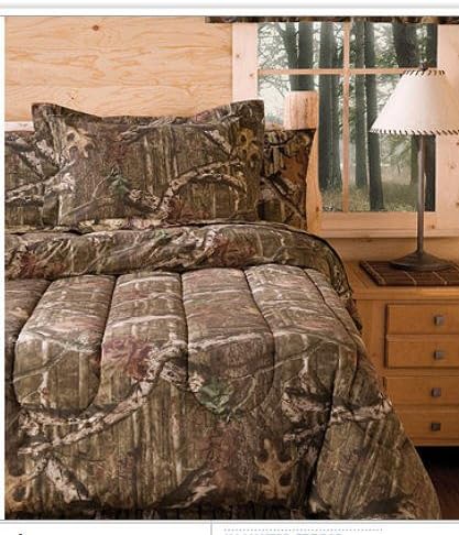 Mossy Oak Camouflage Boys Hunting Cabin Full Comforter & Shams (3 Piece Bedding)