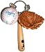 LA Dodgers Keychain Ball Bat and Glove