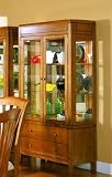 Tiburon Collection Solid Hardwood Curio China Cabinet