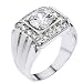 CZ Diamond Sterling Silver Mens Wedding ring Jewelry