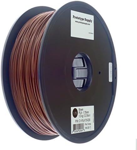 Prototype Supply 1.75mm PLA Brown 3D Printing Filament, 1kg (2.2 pounds)