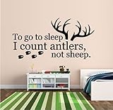 TO GO TO SLEEP I COUNT ANTLERS NOT SHEEP #22: ~ WALL DECAL 20" X 40" LRG by Best Priced Decals: CHIL