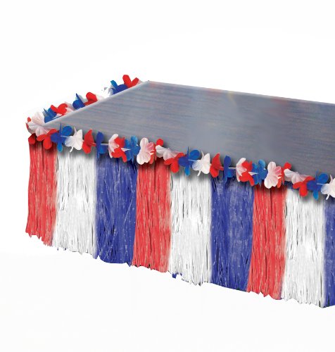 Forum Novelties July 4th Independence Day Red White Blue America Patriotic Table Skirt Picture