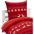 Kaeppel G-008845-02D1-VA97 Bettw�sche 2-teilig Arktis 135 x 200 cm Biber, rot