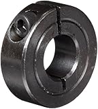Climax Metal 1C-025 Steel One-Piece Clamping Collar, Black Oxide Plating, 1/4" Bore Size, 11/16" OD, With 4-40 x 3/8 Set Screw