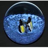 MuranoDesignPenguinsintheoceanArtPaperweight