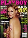 Playboy August 2001 Belinda Carlisle/The Go-Gos on Cover (nude inside), Tim Burton Interview, Bon Jovi 20 Questions, Jet Li Profile, John Biguenet Fiction, Mini Cooper