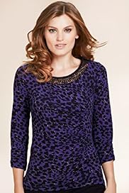 Per Una 34 Sleeve Animal Print Top