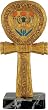 Ankh Gold and Color Statue on Marble Base
