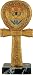 Ankh Gold and Color Statue on Marble Base