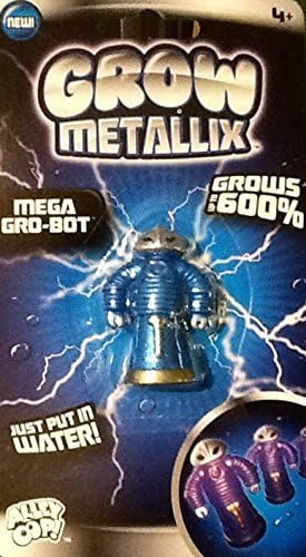 Grow Metallix Mega Gro-Bot ~ Metallic Blue ~ 600% Growing Robot ~ Gag Toy ~ Water Expandable Toy by Grow Metallix