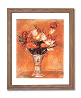 Renoir Tulip Flower Vase Contemporary Home Decor Wall Picture Oak Framed Art Print