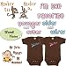 Baby Twin Boy/Girl Gift Set, Choose from Sizes 0 – 18 mo (Includes 2 Brown Shirts)