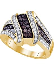 0.55CTW COGNAC DIAMOND LADIES FASHION BAND
