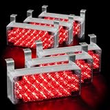 132 LED Emergency Warning Flashing Strobe Lights with 3 Mode Controller - Red by HK5