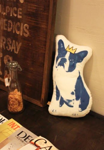 Stripe French Bulldog Decorative Cushion Sofa Living Room Bedroom