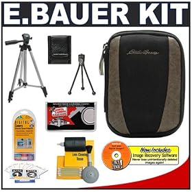 Eddie Bauer Slim Compact Digital Camera Case + Tripod + Accessory Kit for Nikon Coolpix,... by Eddie Bauer